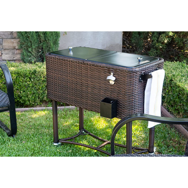 Permasteel 80Qt HandWoven Wicker Outdoor Cooler & Reviews Wayfair